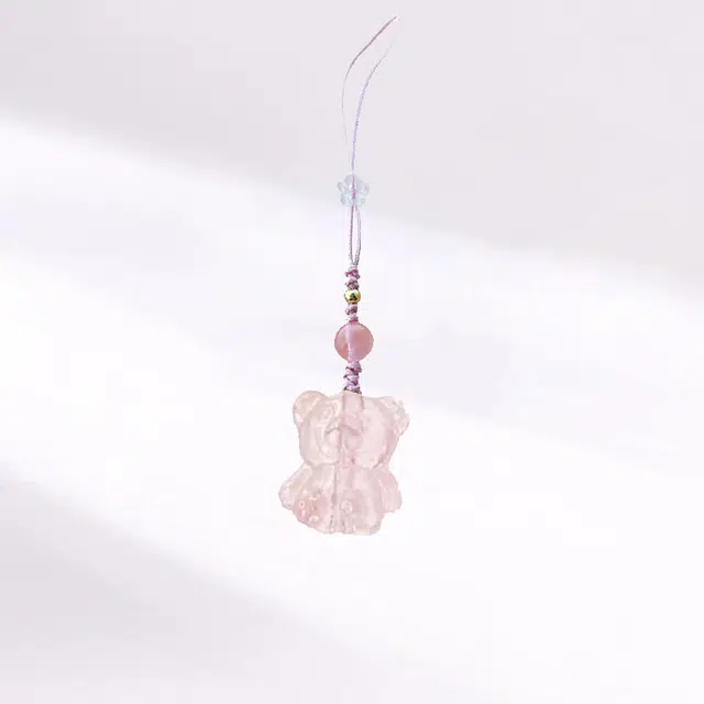 卡莱茵 精致小熊 国风国潮新中式 可爱圆润 小众轻奢  平安顺遂 细腻温润 #好运 有机玻璃 挂件 男女同款情侣款