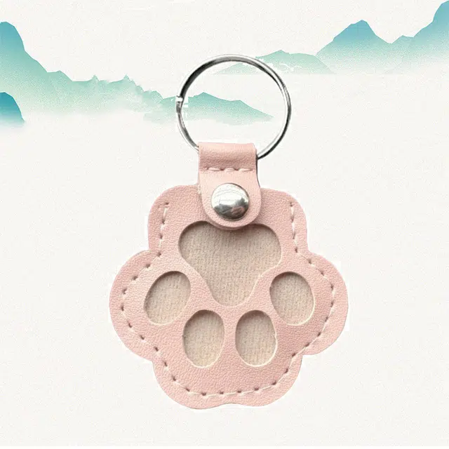 卡莱茵 可爱猫爪萌趣挂饰安抚陪伴钥匙扣 皮革 挂件 男女同款情侣款