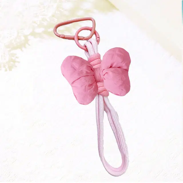 卡莱茵 高级感蝴蝶结调节防丢背带绳长短防丢失绳#好运 尼龙 挂件 男女同款情侣款