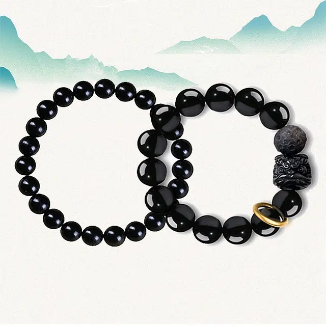 溯源京作 国潮醒狮 时来运转 百搭串珠 招财纳福好运上岸 精致轻奢冷淡风 新中式设计感 檀木 手串 男女同款情侣款