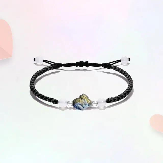 【s925银】 溯源京作 浪漫高级感森系小清新璀璨百搭精致#好运 织物 手绳 男女同款情侣款