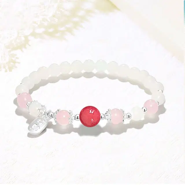 溯源京作 一抹红 新中式简约甜美可爱俏皮精致招财纳福转运珠时尚轻奢森系文艺温柔小众创意百搭手饰#好运 菩提根 手串 男女同款情侣款