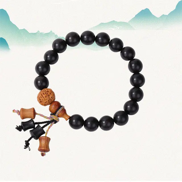 溯源京作 【吉祥如意】新中式国潮小众简约高级感气质复古轻奢风单圈葫芦串珠文玩手饰 百搭日常通勤 #好运  檀木 手串 男女同款情侣款