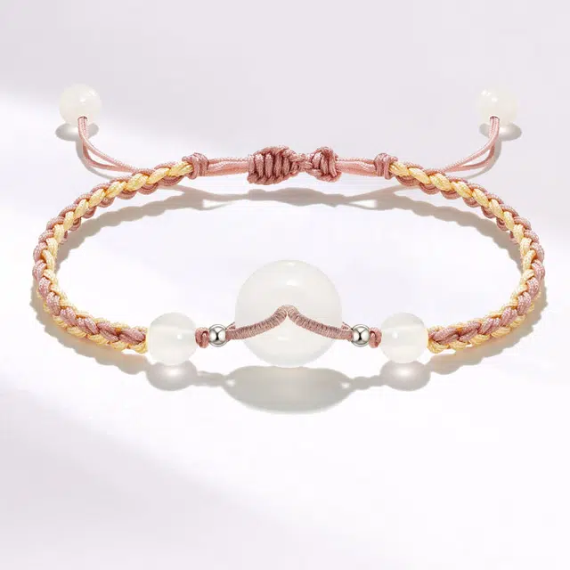 【s925银】 溯源京作 吉祥平安扣 新中式国潮小众设计感手工编织#好运 织物 手绳 男女同款情侣款