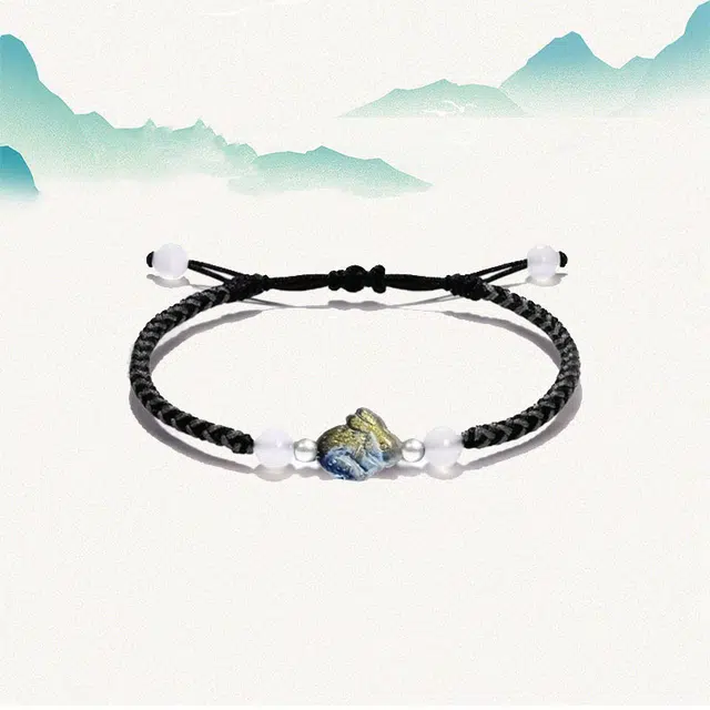 【s925银】 溯源京作 浪漫高级感森系小清新璀璨百搭精致#好运 织物 手绳 男女同款情侣款