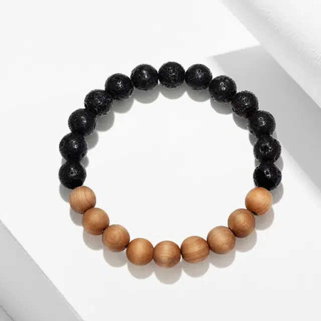 溯源京作 否极泰来 新中式文玩盘串拼接小众设计国风复古招财纳福 桃木 手串 男女同款情侣款