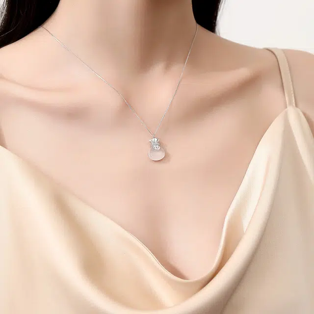 溯源京作 福袋新中式平安喜乐转运平安扣本命年开运 事事如 意#好运 白玉菩提 项链 女款
