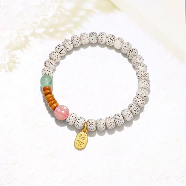 溯源京作 【林下风致】 招财纳福 国潮新中式小众设计感 福气满满绕指柔文玩#好运  星月菩提 手串 男女同款情侣款