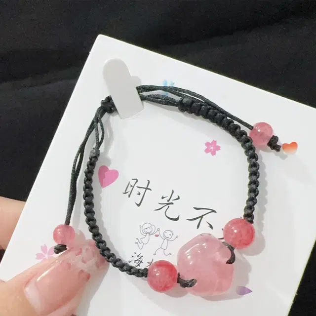 溯源京作 可爱猫爪 招财猫 新中式复古风编织手饰国潮小众 合金 手绳 男女同款情侣款