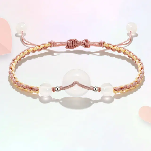 【s925银】 溯源京作 吉祥平安扣 新中式国潮小众设计感手工编织#好运 织物 手绳 男女同款情侣款