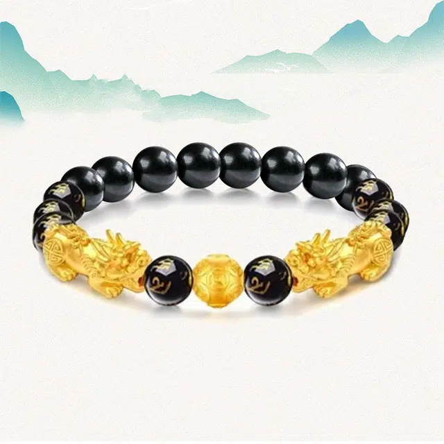 溯源京作 六字箴言 招财貔貅 新中式国潮复古民族风 吉祥瑞兽 招财纳福 聚财吸金 诸事顺遂#好运 檀木 手串 男女同款情侣款