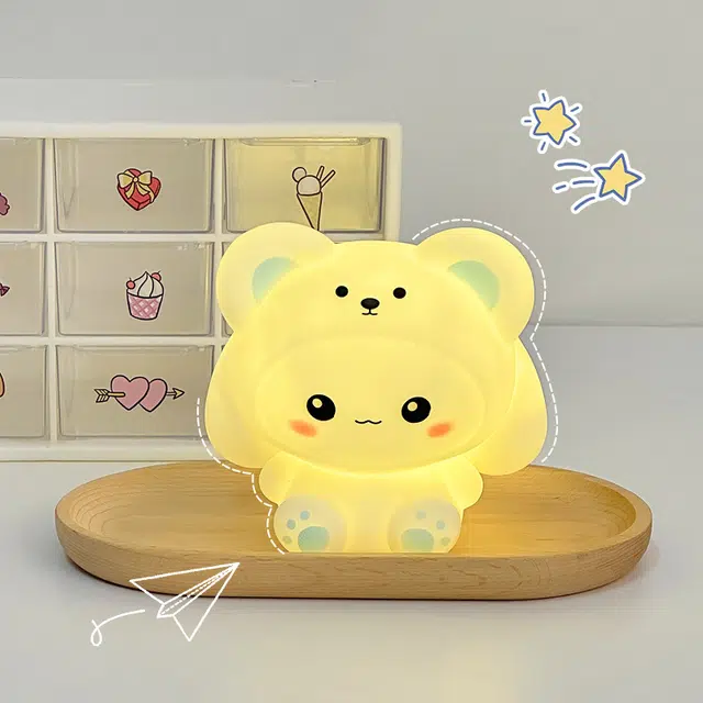 龙智优 创意卡通可爱围脖兔睡眠小夜灯灯 发光玩具