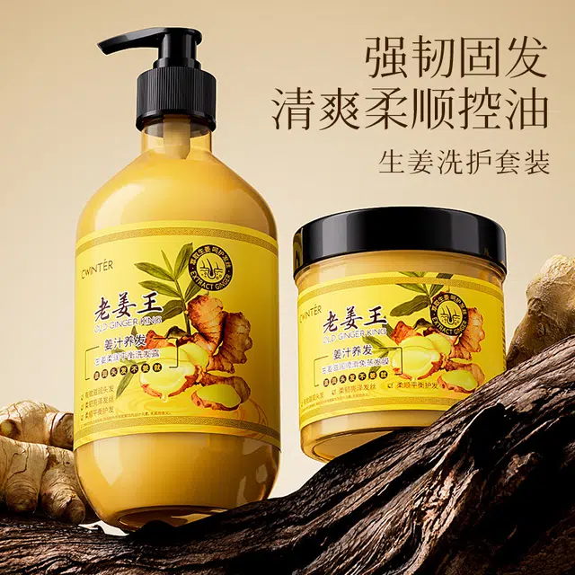 致朵 生姜柔润平衡洗发露 家用保湿滋润顺滑 男女通用 舒爽不干涩 飘逸 控油蓬松洗发水 滋养