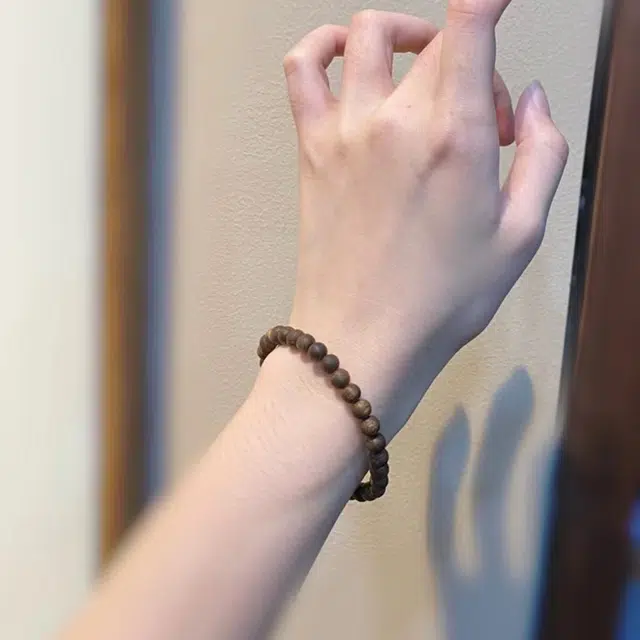 九华山 收藏级小米珠 #好运文玩佛珠 国潮新中式手链水逆绝缘体诸事顺利一帆风顺四季发财做个富婆 沉香木 手串 男女同款情侣款