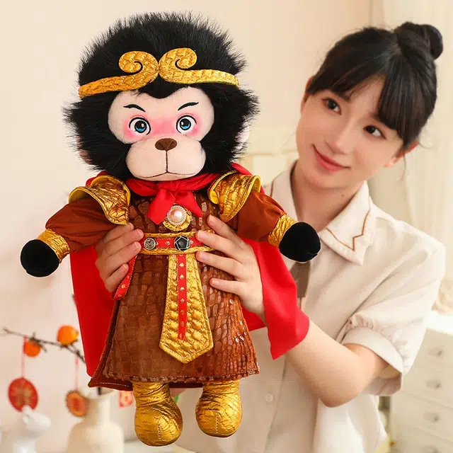 西瓜藤 黑悟空公仔毛绒玩具神话齐天大圣玩偶金箍棒娃娃摆件 抱枕 靠枕