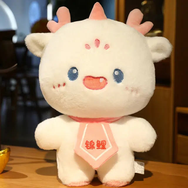 西瓜藤 龙年吉祥物公仔可爱崽崽龙毛绒玩具生肖龙玩偶安抚布娃娃 靠枕 抱枕