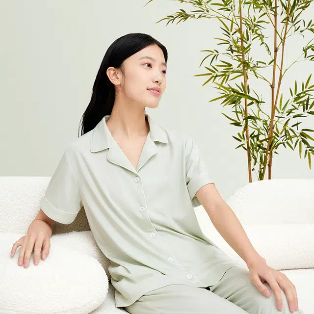 拾袜记 柔软舒适抑菌防螨吸汗透气家居服可外穿睡衣套装 女款 礼盒装