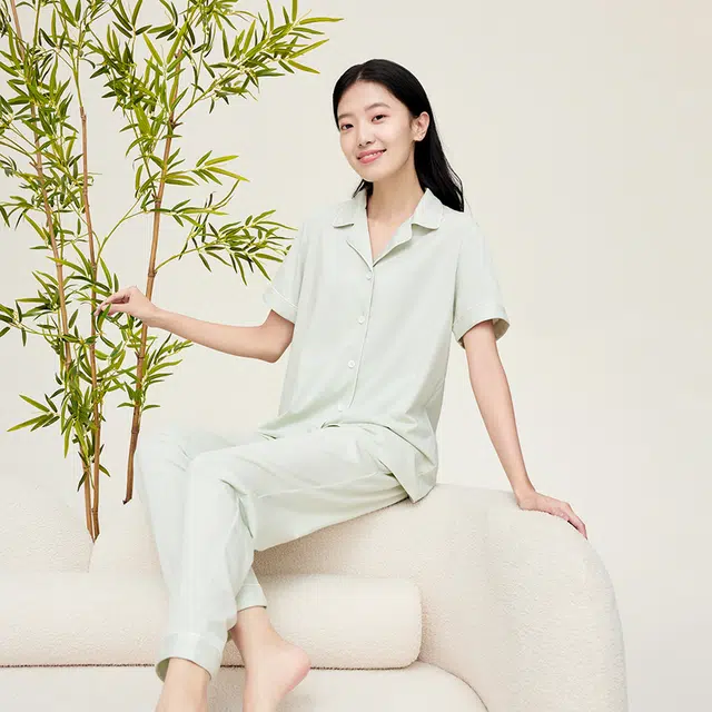 拾袜记 柔软舒适抑菌防螨吸汗透气家居服可外穿睡衣套装 女款 礼盒装