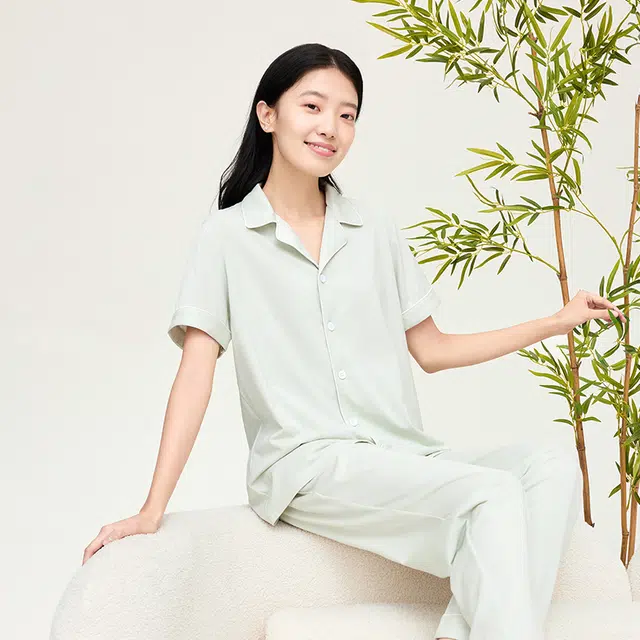 拾袜记 柔软舒适抑菌防螨吸汗透气家居服可外穿睡衣套装 女款 礼盒装
