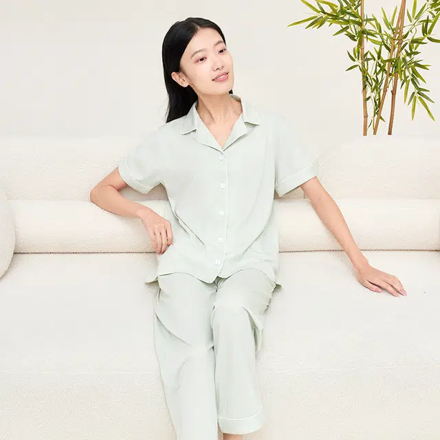 拾袜记 柔软舒适抑菌防螨吸汗透气家居服可外穿睡衣套装 女款 礼盒装