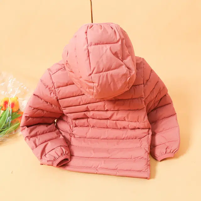 十月妈咪 童装 纯色连帽棉服 儿童款