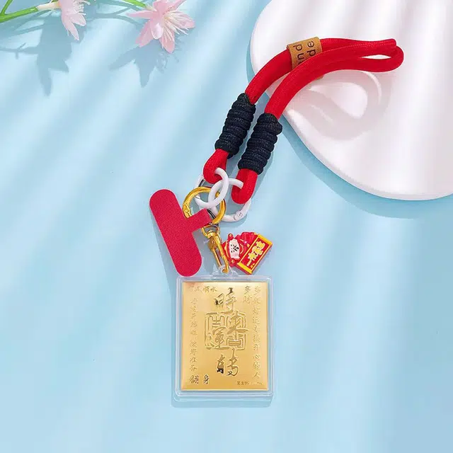 凤庙珠宝 时来运转方牌 复古新中式轻奢国潮风福气满满财运亨通马上有钱财源滚滚 日常通勤包包搭配配饰 金 挂件 男女同款情侣款