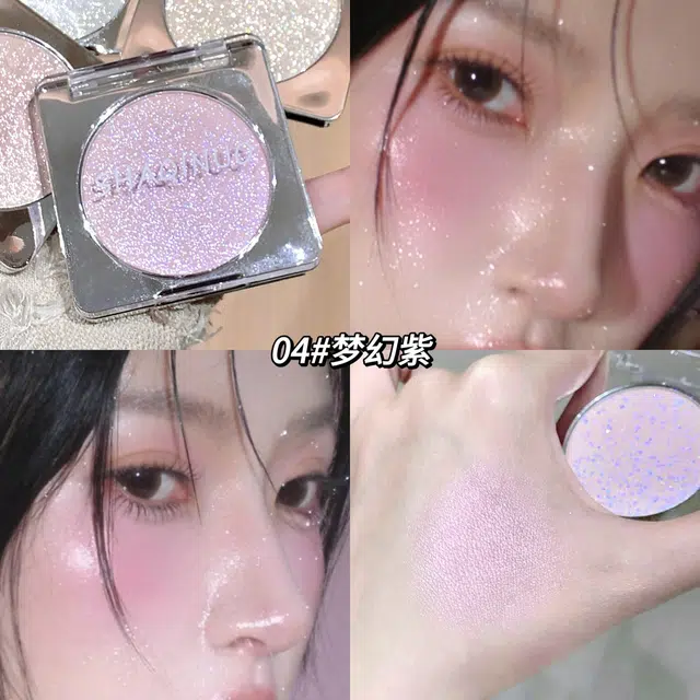 莎琪诺 腮红棒+高光粉+粉饼 修饰肤色持久易上色自然 彩妆套装