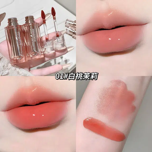 莎琪诺 冰透嘟嫩唇釉 水光 易上色自然持久显白