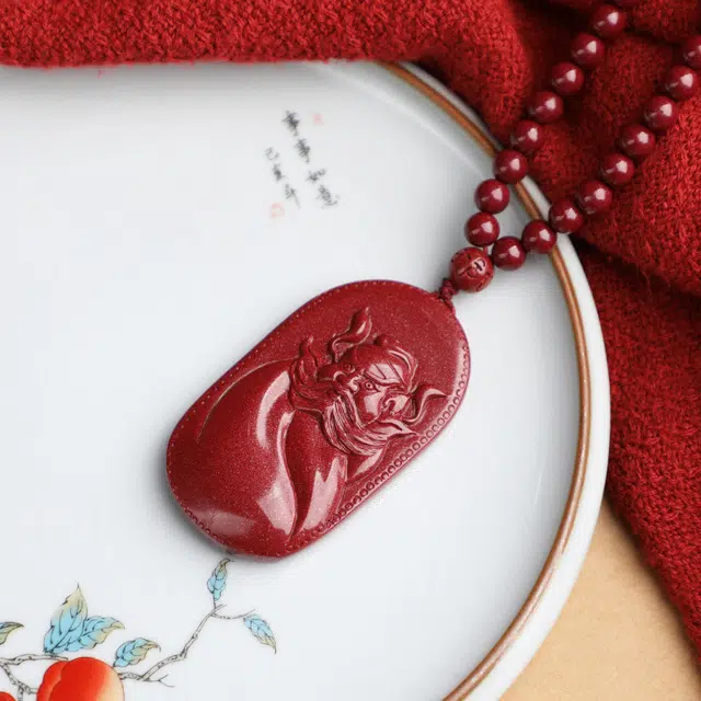 凯真 【高含量】紫金砂天师钟馗 五神招财纳福上岸有钱花 国潮复古轻奢文玩 朱砂 项链 男女同款情侣款