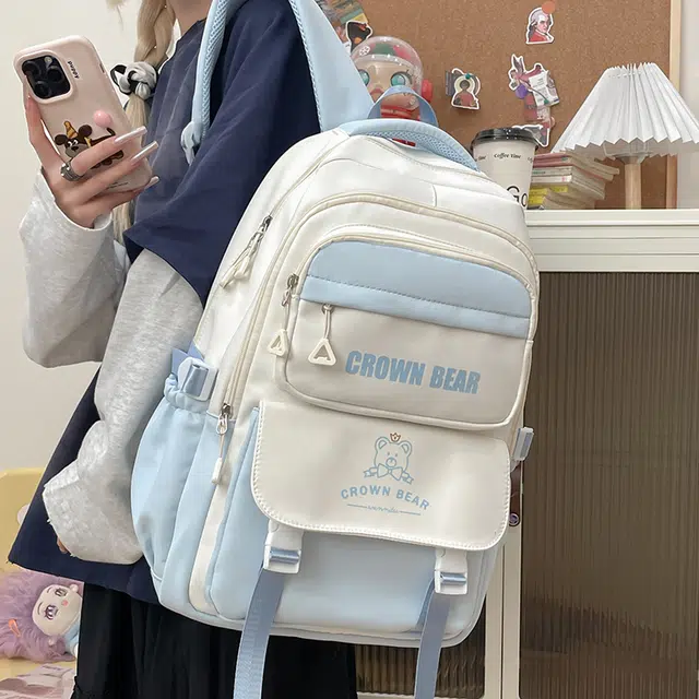 泰迪珍藏 韩系小清新百搭轻便 尼龙 双肩包 女款 多色