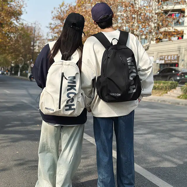 泰迪珍藏 字母印花日系休闲初高中大学生大容量轻便书包 尼龙 双肩包 男女同款情侣款 多色
