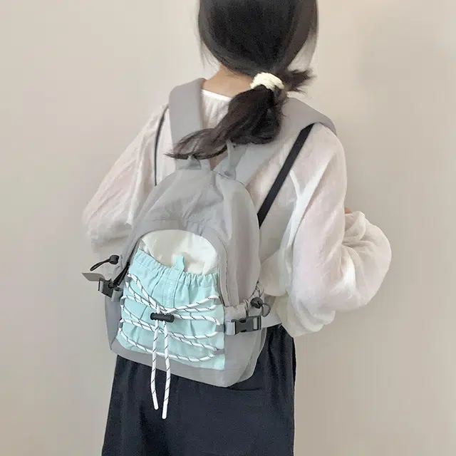 泰迪珍藏 日系撞色高颜值轻便百搭 尼龙 双肩包 女款 多色