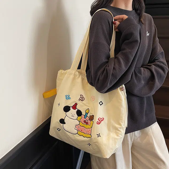 泰迪珍藏 小众设计时尚可爱通勤包托特包 布 单肩包 常规 女款 多色