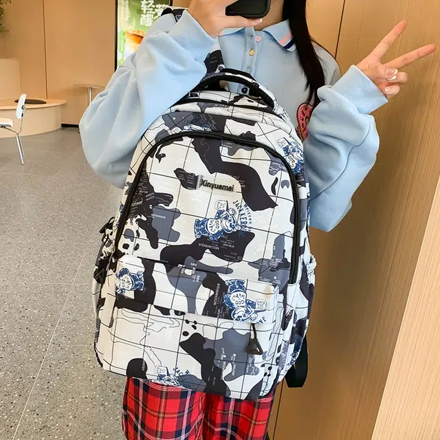 泰迪珍藏 设计感小众涂鸦街头潮流 尼龙 双肩包 男女同款情侣款 多色