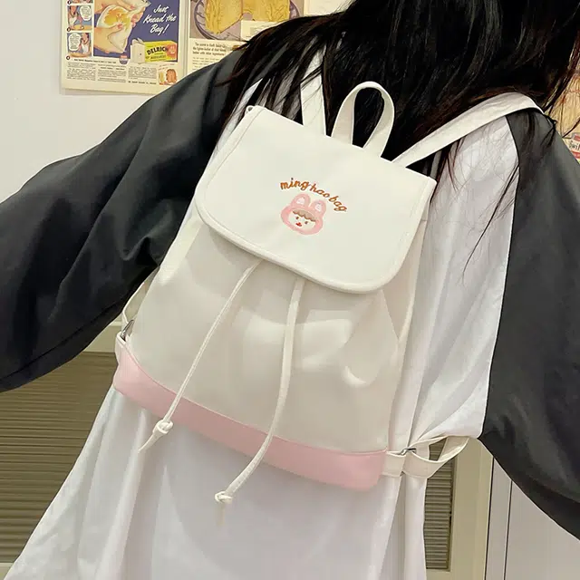 泰迪珍藏 软萌学生可爱撞色 尼龙 背包双肩包 女款 多色