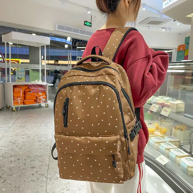 泰迪珍藏 初中生高中生大容量背包轻便出游 尼龙 双肩包 女款 多色