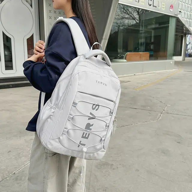 泰迪珍藏 大容量反光抽绳书包潮旅行通勤电脑 尼龙 双肩包 常规 男女同款情侣款 多色