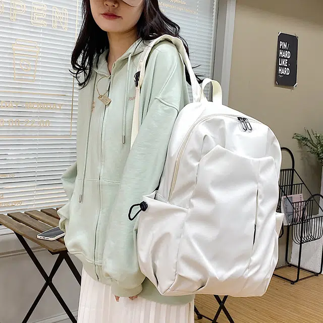 泰迪珍藏 设计简约纯色潮流 尼龙 书包背包双肩包 男女同款情侣款 多色