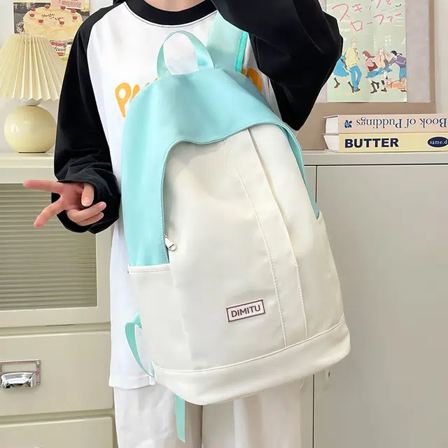 泰迪珍藏 韩版高颜值撞色小众 尼龙 双肩包 女款 多色