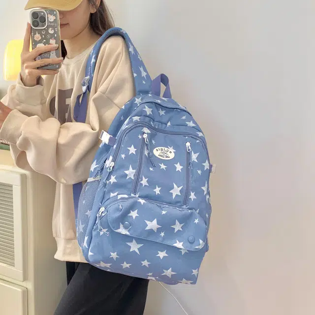 泰迪珍藏 简约轻便印花百搭 布 双肩包 女款 多色