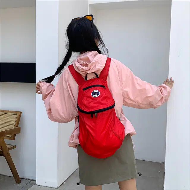 泰迪珍藏 撞色轻便大容量 尼龙 双肩包 常规 女款 多色