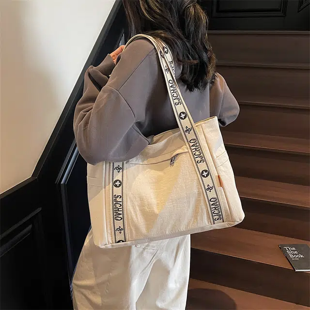 泰迪珍藏 韩版大容量时尚简约包上班通勤 帆布 托特包单肩包 女款 多色