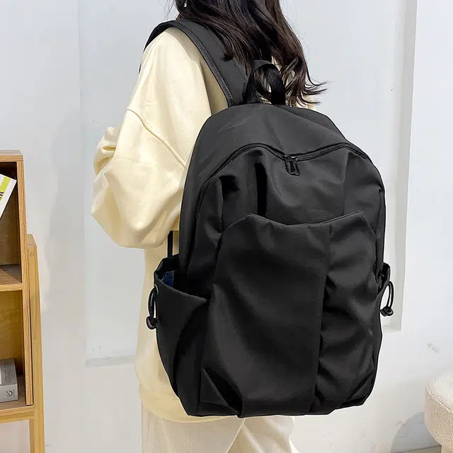 泰迪珍藏 设计简约纯色潮流 尼龙 书包背包双肩包 男女同款情侣款 多色