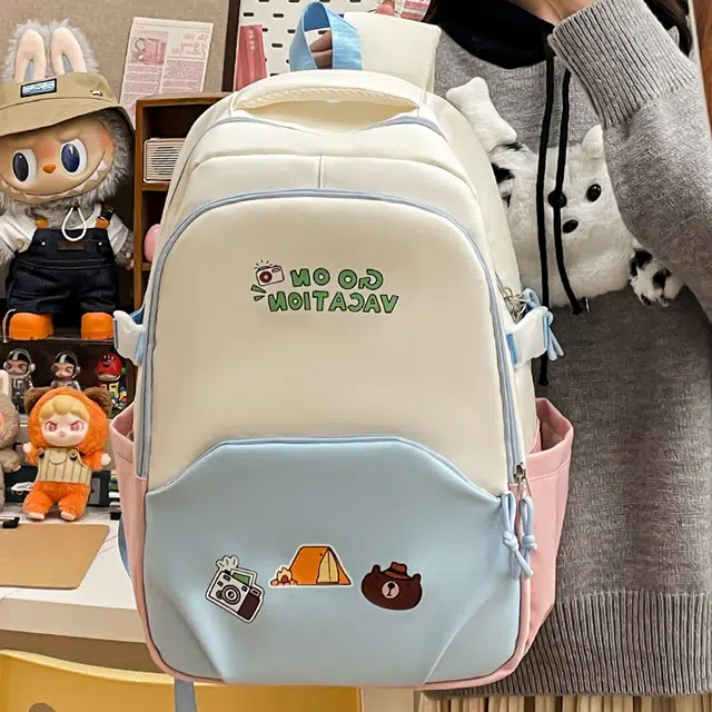 泰迪珍藏 可爱休闲小众多功能百搭旅行 尼龙 双肩包 女款 多色