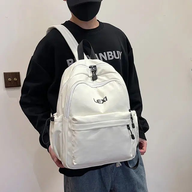 泰迪珍藏 时尚休闲百搭潮流纯色韩版防水多功能简约舒适 牛津布 双肩包 男女同款情侣款 多色