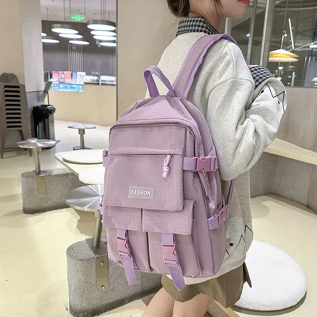 泰迪珍藏 时尚多口袋百搭轻便 尼龙 双肩包 女款 多色