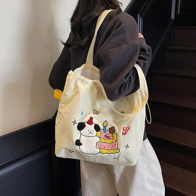 泰迪珍藏 小众设计时尚可爱通勤包托特包 布 单肩包 常规 女款 多色