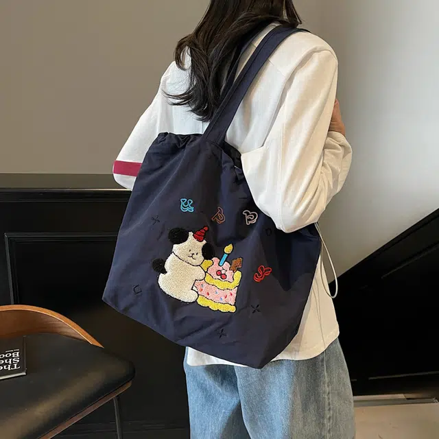 泰迪珍藏 小众设计时尚可爱通勤包托特包 布 单肩包 常规 女款 多色