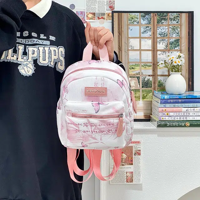 泰迪珍藏 新中式时尚轻便百搭 灯芯绒 双肩包 女款 多色