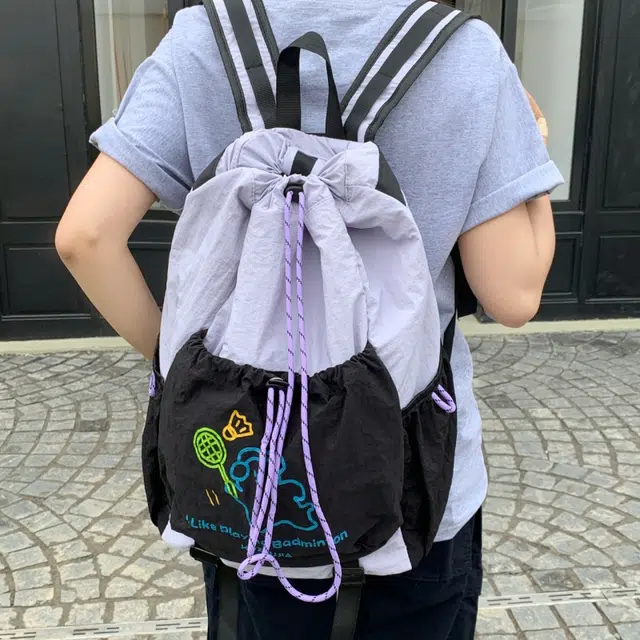 泰迪珍藏 撞色简约抽绳设计百搭 塔丝隆 背包双肩包 女款 多色